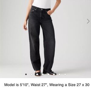 Levi’s Baggy Dad Women’s Jeans 31 30 Black EUC